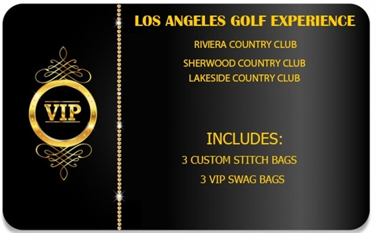 Los Angeles Golf Experience - 3 Threesomes at Riviera Country Club, Sherwood Country Club & Lakeside Country Club 3 Custom Stitch Bags, & 3 VIP Swag Bag